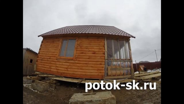 Замена фундамента под деревянным домом. Перенос дома по участку смотреть онлайн