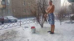 -23°С Обливание холодной водой. Закаливание.