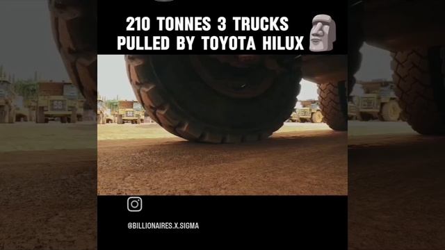 Toyota Hilux 210 ton weight 3 trucks pulled. ?☠️? смотреть онлайн