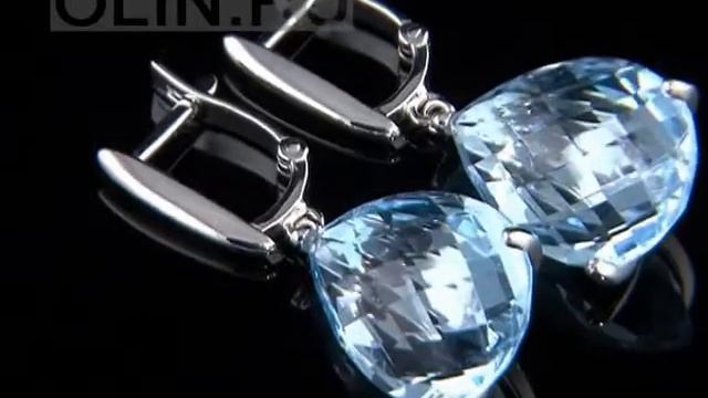 Серьги из золота с аметистом, кварцем или топазом смотреть онлайн