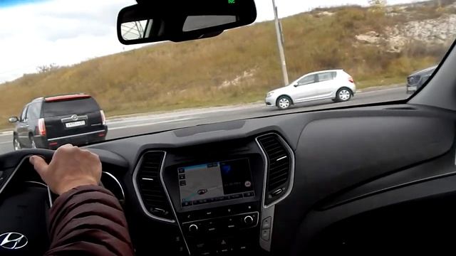 Hyundai Santa Fe Premium 2,2л CRDi 6AT 200 л.с. (дизель)4WD High-Tech 2016 : Небольшой тест драй смотреть онлайн