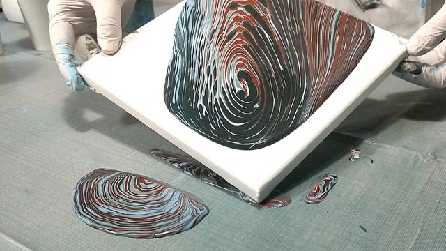 Край бездны ~ Темная абстракция ~ Свирл-техника ~ Флюид Арт смотреть онлайн