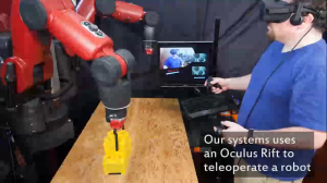 Управление роботом с помощью шлема виртуальной реальности 
