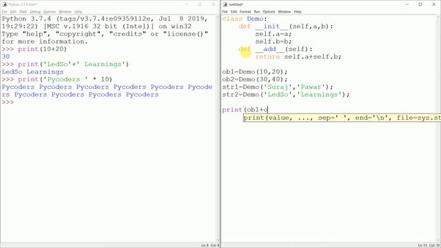 #29 Getting Start With Python | Operator Overloading in Python | Magic Methods