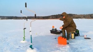Рыбалка в глухозимье на Котовском водохранилище.