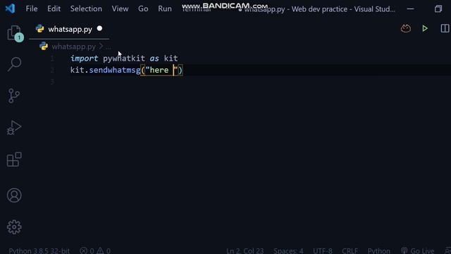 automate whatsapp with python