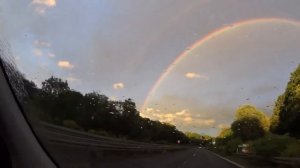 ?Driving through a Rainbow.A double Rainbow! Near CGN Cologne Bonn Airport. Regenbogen??