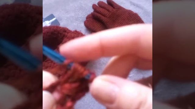 Шарф-петля крючком узором "Колоски" смотреть онлайн