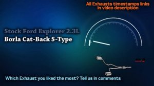 Ford Explorer Exhaust Sound 2.3L ? Stock,Turbo,Upgrade,Mods,Review,Modified,Borla,System+