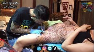 TATTOO Cận cảnh xăm bướm gái xinh bao xịn xò hình xăm #shorts | Lee Thành Đnai