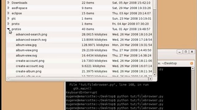 Python File Browser Demo смотреть онлайн