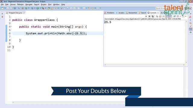 Wrapper Classes in Java | Java Tutorial for Beginners 16 | TalentSprint