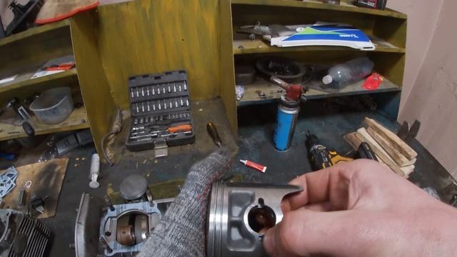 Сборка двигателя Yamaha VK540 IV, III. смотреть онлайн