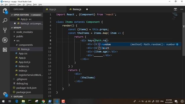 18 - ( React Js Tutorial ) Lists & Keys смотреть онлайн