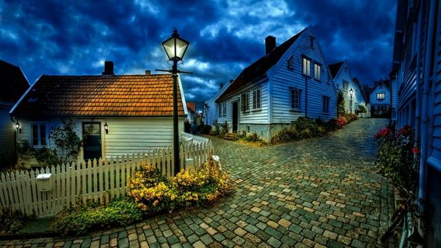 The night atmosphere of the village смотреть онлайн