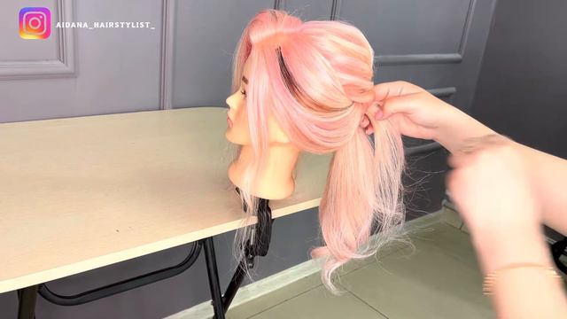 Хвостик с бантиком. Как сделать бантик из волос. Шаштан бантик жасап уйренемиз. смотреть онлайн