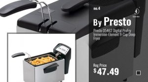 Best Presto Deep Fryers [2018]: Presto 05411 GranPappy Electric Deep Fryer