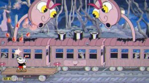 Cuphead прохождение-"железнодорожный гнев"  Призрачный экспресс