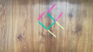 Как, переложив три палочки, развернуть рыбку в противоположенную сторону