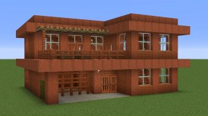 Майнкрафт - Как построить современный дом из акации. Minecraft