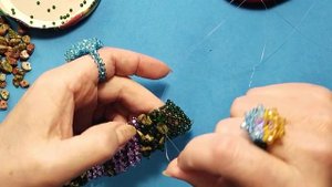 Как расшить браслет камень Яшма #бисероплетение