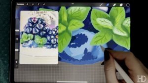 Урок: Ягодный коктейль. Рисуем вместе в Procreate