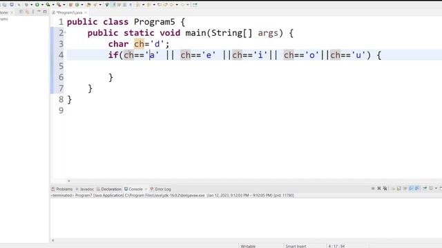 Check Whether an Alphabet is Vowel or Consonant in Java| Hindi | #javaprogramming смотреть онлайн