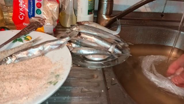 Как пожарить рыбу мойву в панировочных сухорях скольно жарится рыба в муке на электроплитке смотреть онлайн