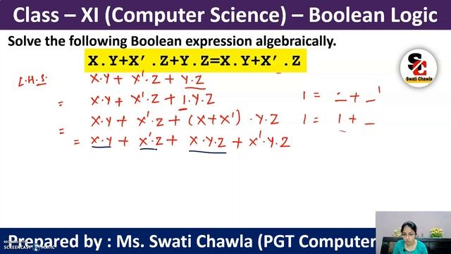 Simplification of Boolean Expressions using Boolean Laws | Class 11 Computer Science смотреть онлайн