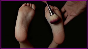 АСМР МАССАЖ НОГ ТРЕЙСИНГ КИСТОЧКОЙ ЩЕКОТКА ПЯТОЧЕК | ASMR MASSAGE FOOT  TRACING BRUSH TICKLING HEEL