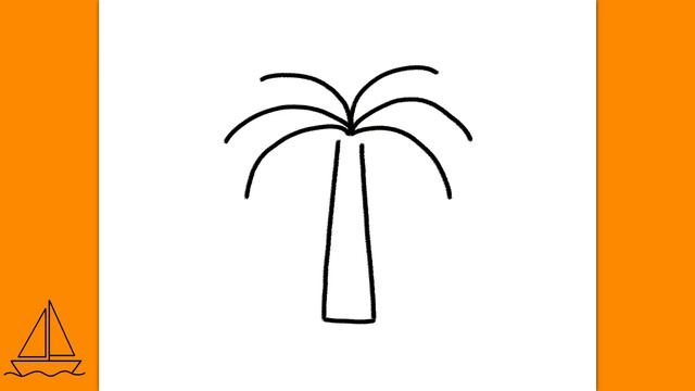 HOW TO DRAW A PALM TREE - EASY FOR KIDS смотреть онлайн