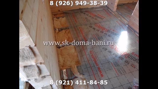 Одноэтажная баня из сухого бруса с печкой