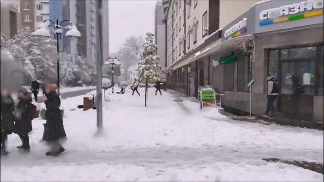 Снежный Грозный с маршрутки | 2 ноября 2019, Чечня смотреть онлайн
