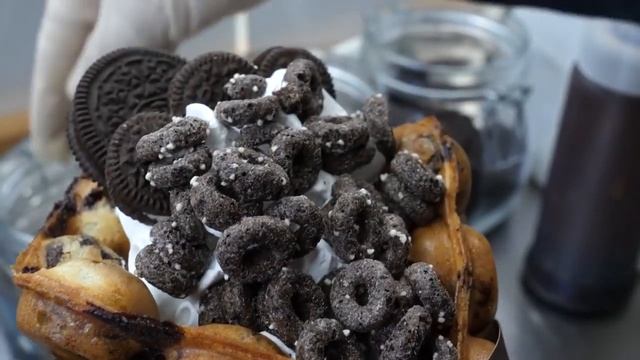 шоколадные вафли oreo - корейская уличная еда смотреть онлайн
