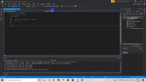 How to show the output window or console in visual studio (Arabic language)