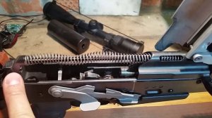 Сжатие возвратной пружины в АК.