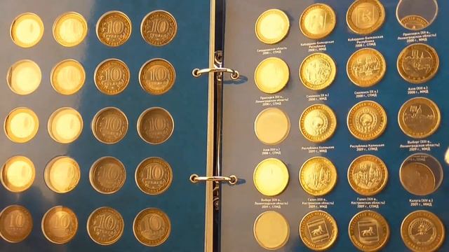 Капсульный альбом с биметаллическими 10 рублёвыми монетами. смотреть онлайн