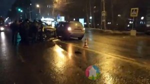 Место смертельной аварии на улице Горького в Нижнем Новгороде