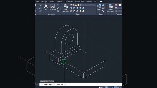 Draw a (Isometric View) in Autocad [#10] !!!