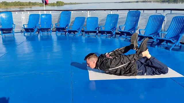 Утренняя разминка спины. Шлюпочная палуба. Комплекс на полу. Бян-Кин-До. смотреть онлайн