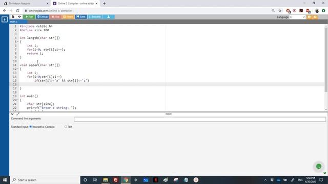 Algorithmics & Programming - Exercise - To uppercase a string