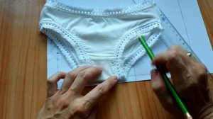 Простое построение выкройки трусиков для девочки/How to build a panty pattern for a girl