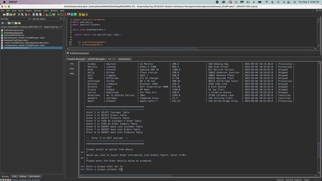 Java application with MySQL Database Interaction смотреть онлайн