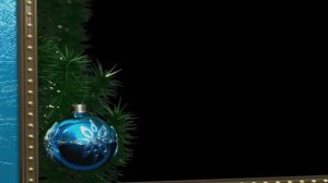 новогодняя рамка уголок с игрушкой