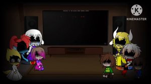 Undertale react to Murder time Trio phase 2