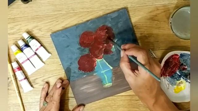 Гортензии Натюрморт Как нарисовать цветы для новичков /1 часть смотреть онлайн