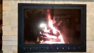 Дверца для камина со стеклом