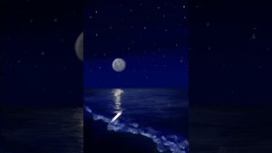 Как нарисовать прилив, луну?  How to draw tide, moon?