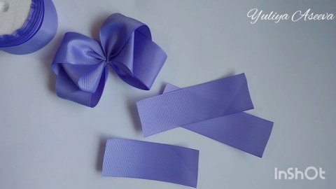 Стильный большой бант на зажиме #ручнаяработа #мастеркласс #банты
