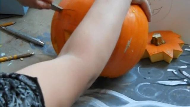 Тыква вырезаем части лица смотреть онлайн